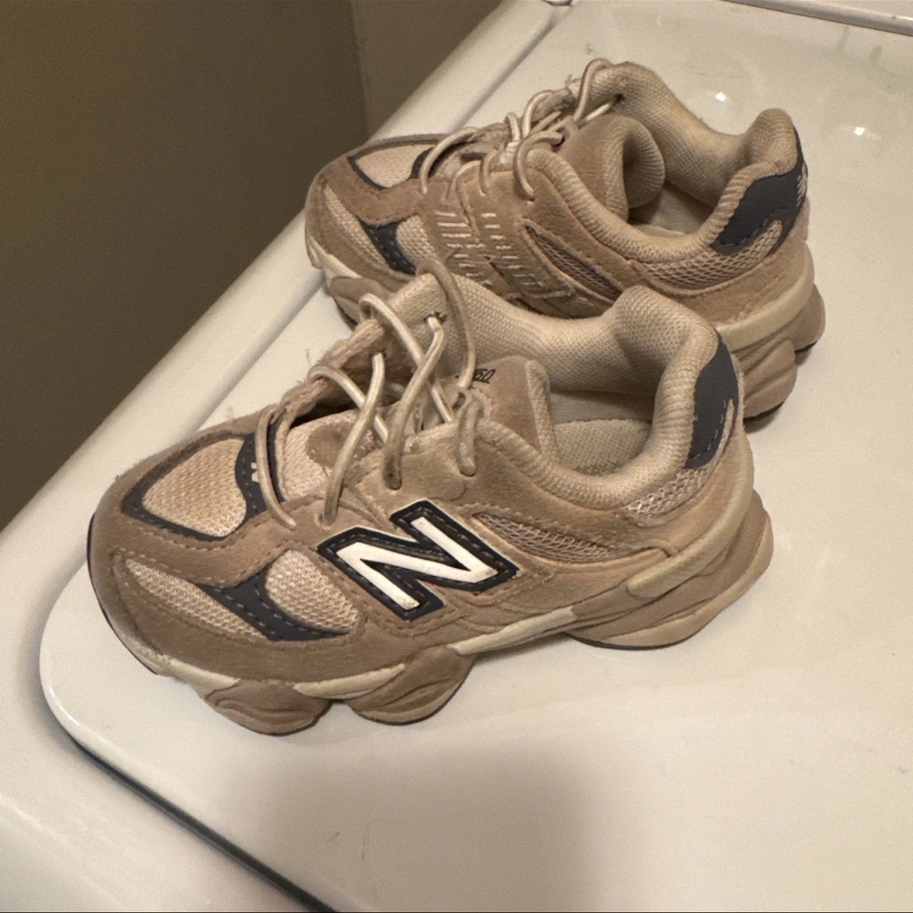 New Balance Tan and Black Kids' Sneakers